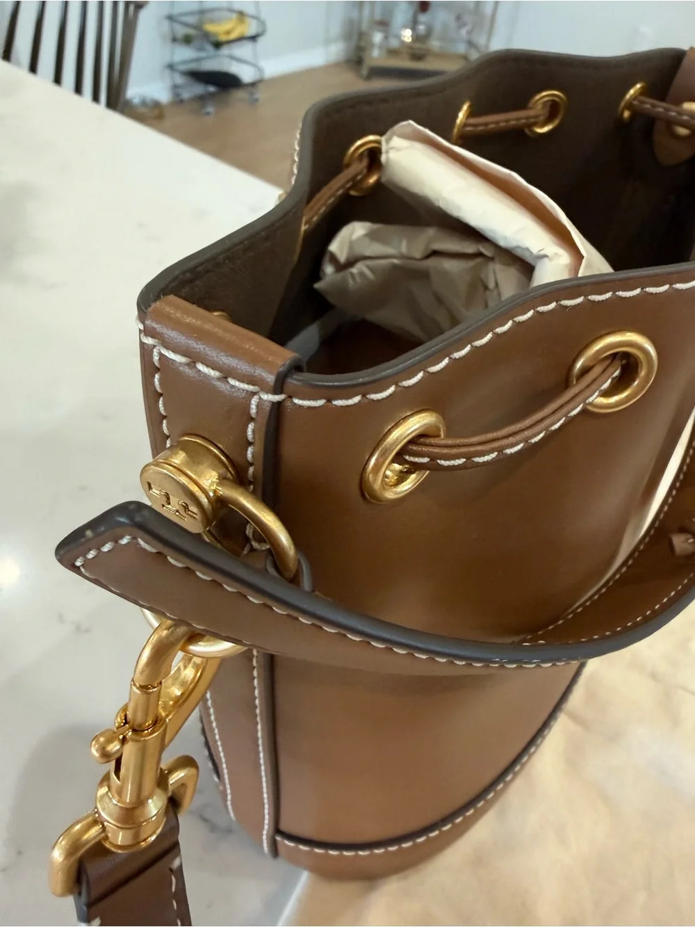 Tory Burch T Monogram Bucket Bag